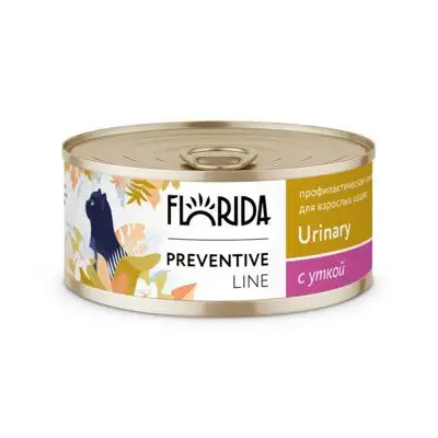 Купить florida preventive line консервы urinary для кошек. "Профилактика образования мочевых камней" с уткой