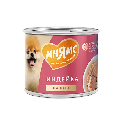Мнямс консервы для собак "комфортное пищеварение" (паштет из индейкой)